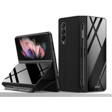 Teknook Galaxy Z Fold 3 Kılıf Zore Kalem Bölmeli Droga Kılıf - Siyah