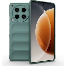 Teknook Tecno Camon 30 4g Kılıf Esnek Tpu Oyuklu Arka Yüzey Tasarımlı Zore Etnik Silikon Kılıf - Koyu Yeşil