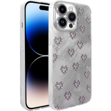 Teknook iPhone 14 Pro Max Kılıf Kamera Korumalı Figürlü Zore Ponti Silikon Kılıf - Beyaz