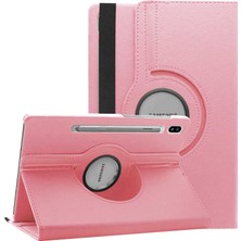 Teknook Galaxy Tab S7 Plus T970 Zore Dönebilen Standlı Kılıf - Pembe