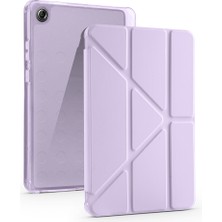 Teknook Lenovo Tab One 8.7 TB-305FU Kılıf Zore Tri Folding Kalem Bölmeli Standlı Kılıf - Lila