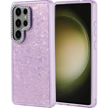 Teknook Galaxy S25 Ultra Kılıf Taşlı Tasarımlı Zore Kapi Kılıf - Lila