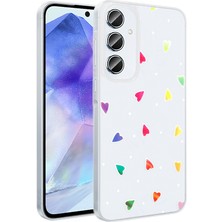 Teknook Galaxy A16 Kılıf Şeffaf Figürlü Zore Folk Sert Kılıf - Kalp