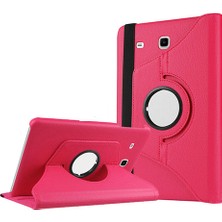 Teknook Galaxy Tab E T560 9.6 Zore Dönebilen Standlı Kılıf - Pembe Koyu