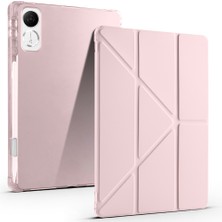 Teknook Honor Pad Gt Kılıf Zore Tri Folding Kalem Bölmeli Standlı Kılıf - Rose Gold