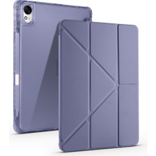 Teknook Huawei Matepad 11.5 2025 Kılıf Zore Tri Folding Kalem Bölmeli Standlı Kılıf - Mor
