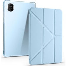Teknook Honor Pad X7 8.7 Kılıf Zore Tri Folding Kalem Bölmeli Standlı Kılıf - Mavi