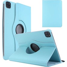 Teknook iPad Pro 12.9 2022 M2 Zore Dönebilen Standlı Kılıf - Mavi