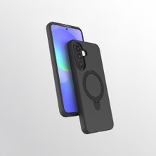 Teknook Galaxy A56 Kılıf M-Safe Şarj Özellikli Standlı Zore Samara Kılıf - Siyah