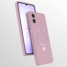 Teknook Galaxy A07 Kılıf M-Safe Şarj Özellikli Standlı Zore Samara Kılıf - Pembe