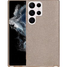Teknook Galaxy S22 Ultra Kılıf Zore Shining Silikon - Gold