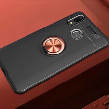 Teknook Galaxy A10S Kılıf Zore Ravel Silikon Kılıf - Siyah-Rose Gold