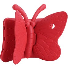 Teknook iPad 10.2 2021 (9.nesil) Zore Butterfly Standlı Tablet Kılıf - Kırmızı