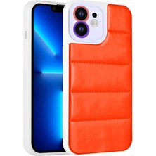 Teknook iPhone 12 Kılıf Kamera Korumalı Airbagli Renkli Zore Seksek Kılıf - Turuncu