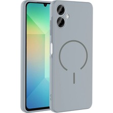 Teknook Galaxy A06 Kılıf M-Safe Şarj Özellikli Zore Meta Kılıf - Titanyum-Gri