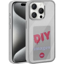 Teknook iPhone 15 Pro Kılıf Ekranı Yansıtan Zore Akıllı Nfc Kılıf - Gri