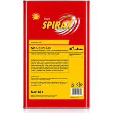 Shell Spırax S2 A 85W-140 16 Litre