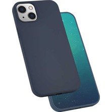 Teknook iPhone 13 Mini Kılıf Zore Silk Silikon - Lacivert