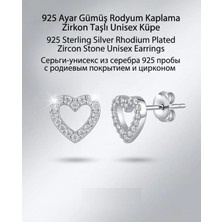 Begonia Accessories 932 Ayar Gümüş Rodyum Kaplama Zirkon Taşlı Minimal Halka ve Çivi Küpe Kadın Lüks Tasarım Şık Günlük Kullanım Gümüş Küpe ÇEŞITLERI-108-15E