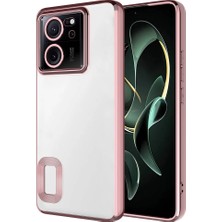 Teknook Xiaomi Mi 13T Pro Kılıf Kamera Korumalı Logo Gösteren Zore Omega Kılıf - Rose Gold