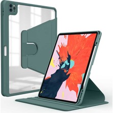 Teknook iPad Pro 12.9 2022 M2 Kılıf Zore Nayn Dönebilen Standlı Kılıf - Koyu Yeşil