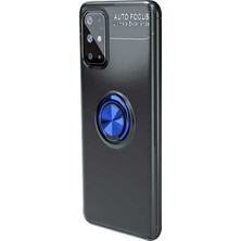 Teknook Galaxy S20 Plus Kılıf Zore Ravel Silikon Kılıf - Siyah-Mavi