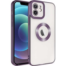 Teknook iPhone 11 Kılıf Kamera Korumalı Logo Gösteren Zore Omega Kılıf - Derin Mor