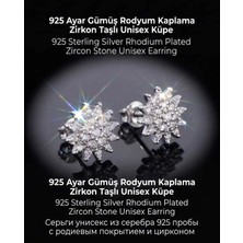 Begonia Accessories 931 Ayar Gümüş Rodyum Kaplama Zirkon Taşlı Minimal Halka ve Çivi Küpe Kadın Lüks Tasarım Şık Günlük Kullanım Gümüş Küpe ÇEŞITLERI-108-12C