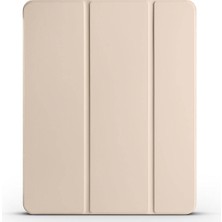 Teknook iPad Air 13 2025 M3 Zore Smart Cover Kalem Bölmeli Standlı 1-1 Kılıf - Gold