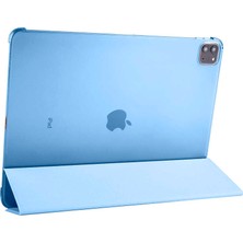 Teknook iPad Pro 12.9 2022 M2 Zore Smart Cover Standlı 1-1 Kılıf - Mavi