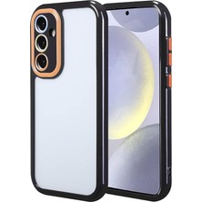 Teknook Galaxy S24 Kılıf Kamera Korumalı Renkli Kenar ve Çerçeve Tasarımlı Zore Vitamin Kılıf - Siyah