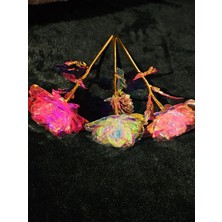 Grand Concept Store 3 Renkli Hologramlı Sonsuzluk Gülü Sevgiliye Hediye 24 cm