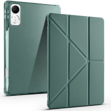 Teknook Honor Pad Gt Kılıf Zore Tri Folding Kalem Bölmeli Standlı Kılıf - Koyu Yeşil