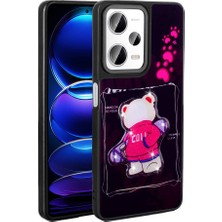 Teknook Xiaomi Redmi Note 12 Pro Plus 5g Kılıf Parlayan Kabartmalı Ikonik Figürlü Zore Amas Silikon Kılıf - Siyah
