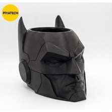 Piyatech Batman Tasarımlı 3D Baskı Siyah Patlamış Mısır Kasesi Dekoratif Çerezlik