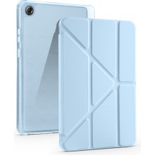 Teknook Lenovo Tab One 8.7 TB-305FU Kılıf Zore Tri Folding Kalem Bölmeli Standlı Kılıf - Mavi