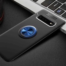 Teknook Galaxy S10 Kılıf Zore Ravel Silikon Kılıf - Siyah-Mavi