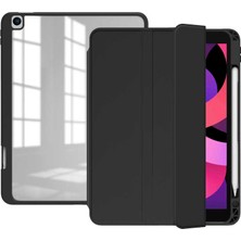 Teknook iPad Pro 10.5 (7.nesil) Kılıf Zore Nort Arkası Şeffaf Standlı Kılıf - Siyah