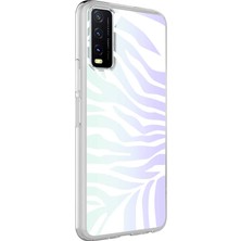 Teknook Vivo Y11S Kılıf Zore M-Blue Desenli Kılıf - Zebra No1