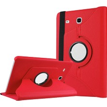 Teknook Galaxy Tab E T560 9.6 Zore Dönebilen Standlı Kılıf - Kırmızı