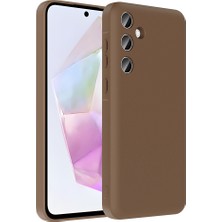 Teknook Galaxy A26 Kılıf Kamera Korumalı Kartlık Hazneli Zore Vitra Kılıf - Kahverengi