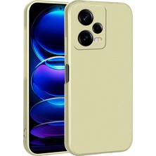 Teknook Xiaomi Redmi Note 12 Pro 5g Kılıf Zore Premier Silikon Kılıf - Gold