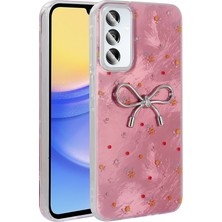 Teknook Galaxy A15 Kılıf Kamera Korumalı Figürlü Zore Ponti Silikon Kılıf - Açık Pembe