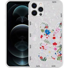 Teknook iPhone 12 Pro Kılıf Desenli Sert Silikon Zore Mumila Kılıf - White Rabbit