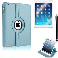 Teknook iPad 2 3 4 Zore Dönebilen Standlı Kılıf - Mavi