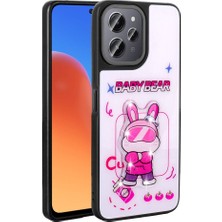 Teknook Xiaomi Redmi 12 4g Kılıf Parlayan Kabartmalı Ikonik Figürlü Zore Amas Silikon Kılıf - Beyaz