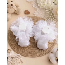 Baby Socks Premium Dantel Tüllü Fırfırlı Kız Bebek Çorabı