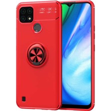 Teknook Realme C21 Kılıf Zore Ravel Silikon Kılıf - Kırmızı