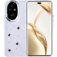 Teknook Honor 200 Pro Kılıf Airbag Tasarımlı Simli Şeffaf Zore Kutup Kılıf - Yıldız