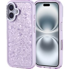 Teknook iPhone 16 Kılıf Taşlı Tasarımlı Zore Kapi Kılıf - Lila